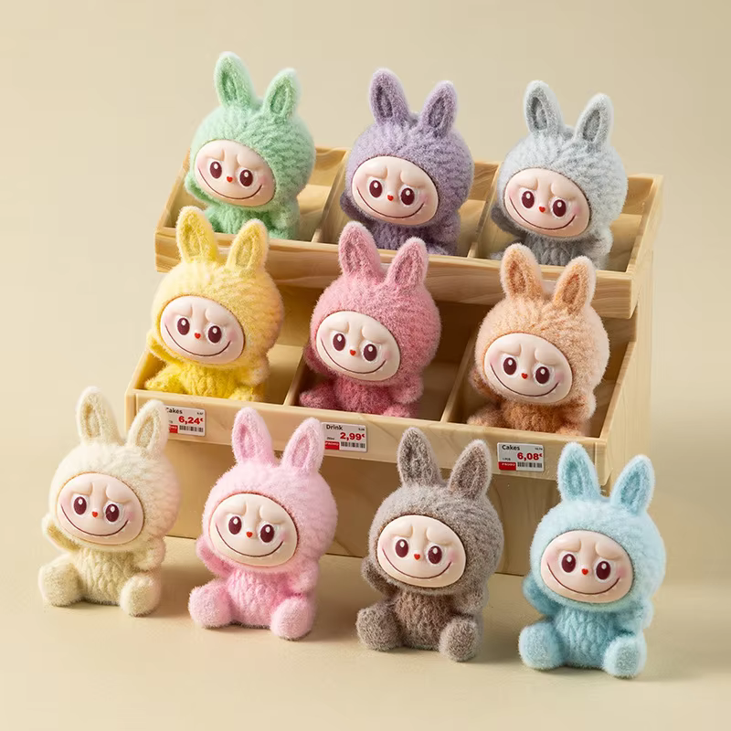Cute Doll Trendy Play Resin Small Ornament Labubu New Plush Series Adorable Granule Blind Box Labu Diy Accessories Blind Bag Pendant - Image 2