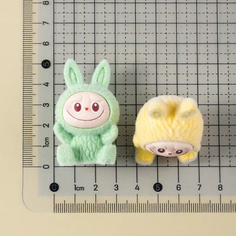 Cute Doll Trendy Play Resin Small Ornament Labubu New Plush Series Adorable Granule Blind Box Labu Diy Accessories Blind Bag Pendant