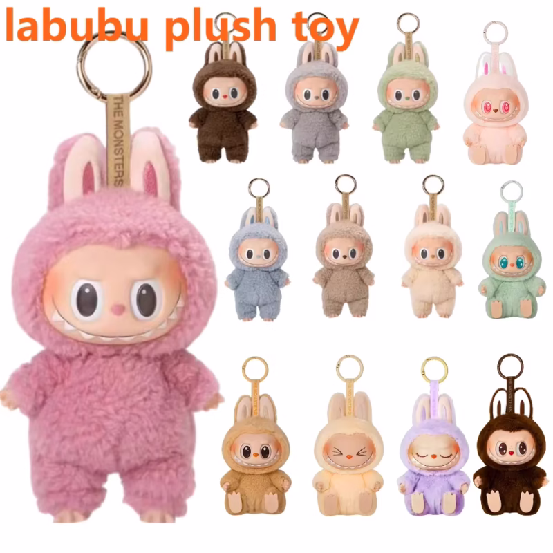Kawaii Backpack Charm with Labubu Plush Doll New Vinyl Doll Pendant Decoration Gift: The Monsters Box Toy - Image 4