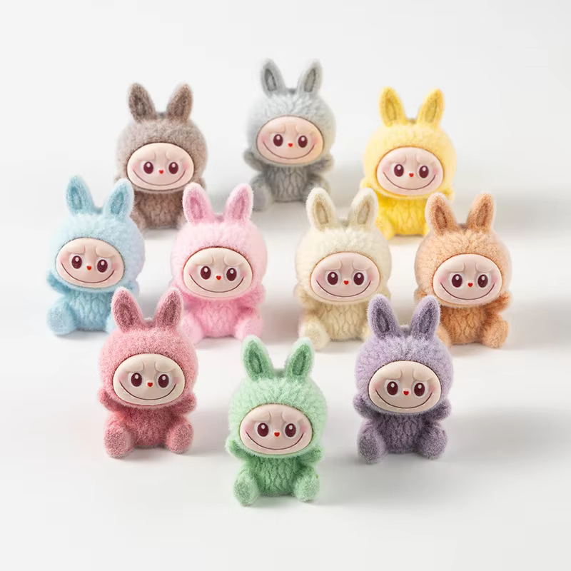 Cute Doll Trendy Play Resin Small Ornament Labubu New Plush Series Adorable Granule Blind Box Labu Diy Accessories Blind Bag Pendant - Image 3