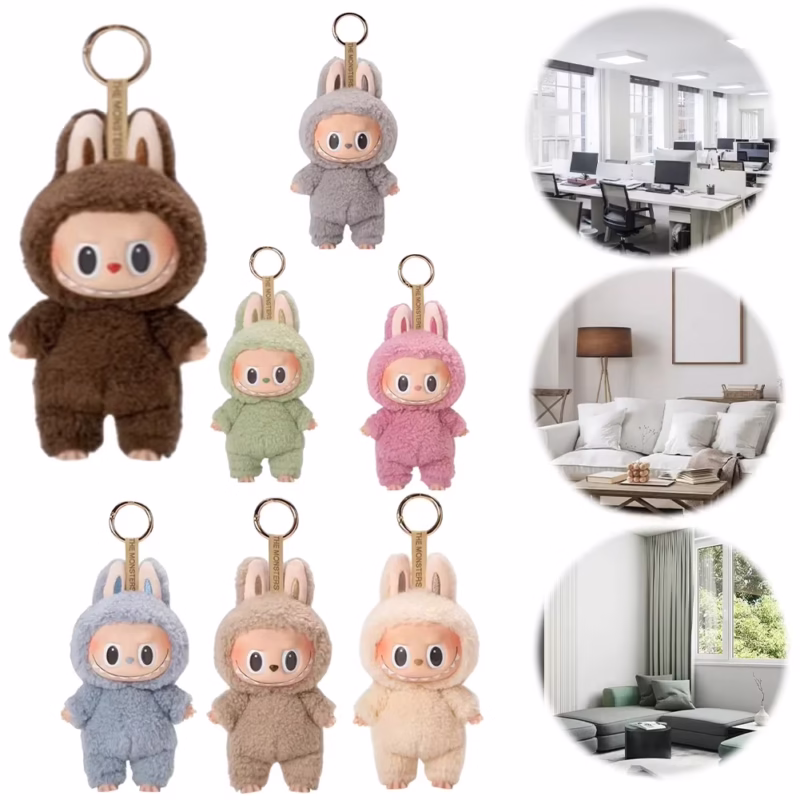 Kawaii Backpack Charm with Labubu Plush Doll New Vinyl Doll Pendant Decoration Gift: The Monsters Box Toy - Image 2