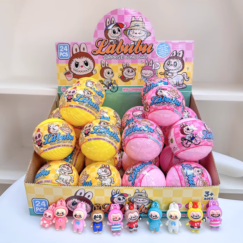Kawaii Toys Labubu Twisted Egg Blind Box Surprise Box Cartoon Adorable Figure Pendant Ornament Pendant Keychain